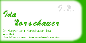 ida morschauer business card